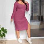 5 Modern Slim Fitting Stripe Knitted Dresses
